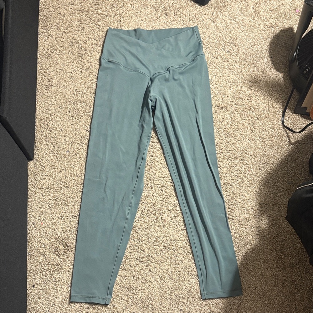 Offline by Aerie Real Me Green Crossover Leggings Size Large